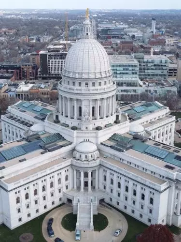 wisconsin state capitol aerial