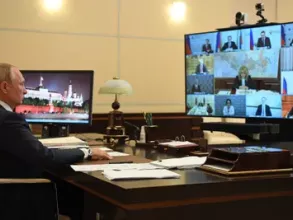 Putin and video conference